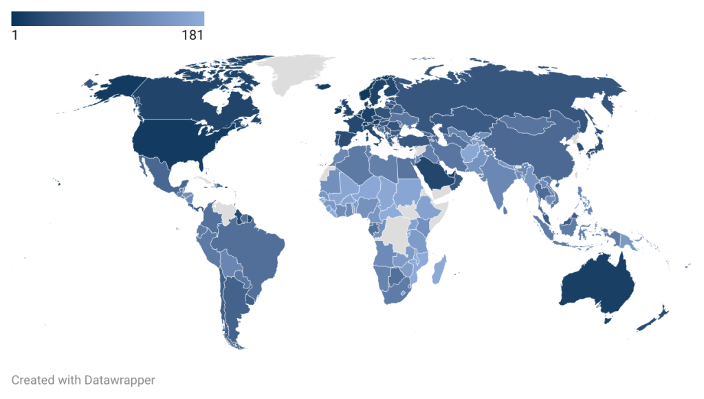 World Wealth Map in 2025