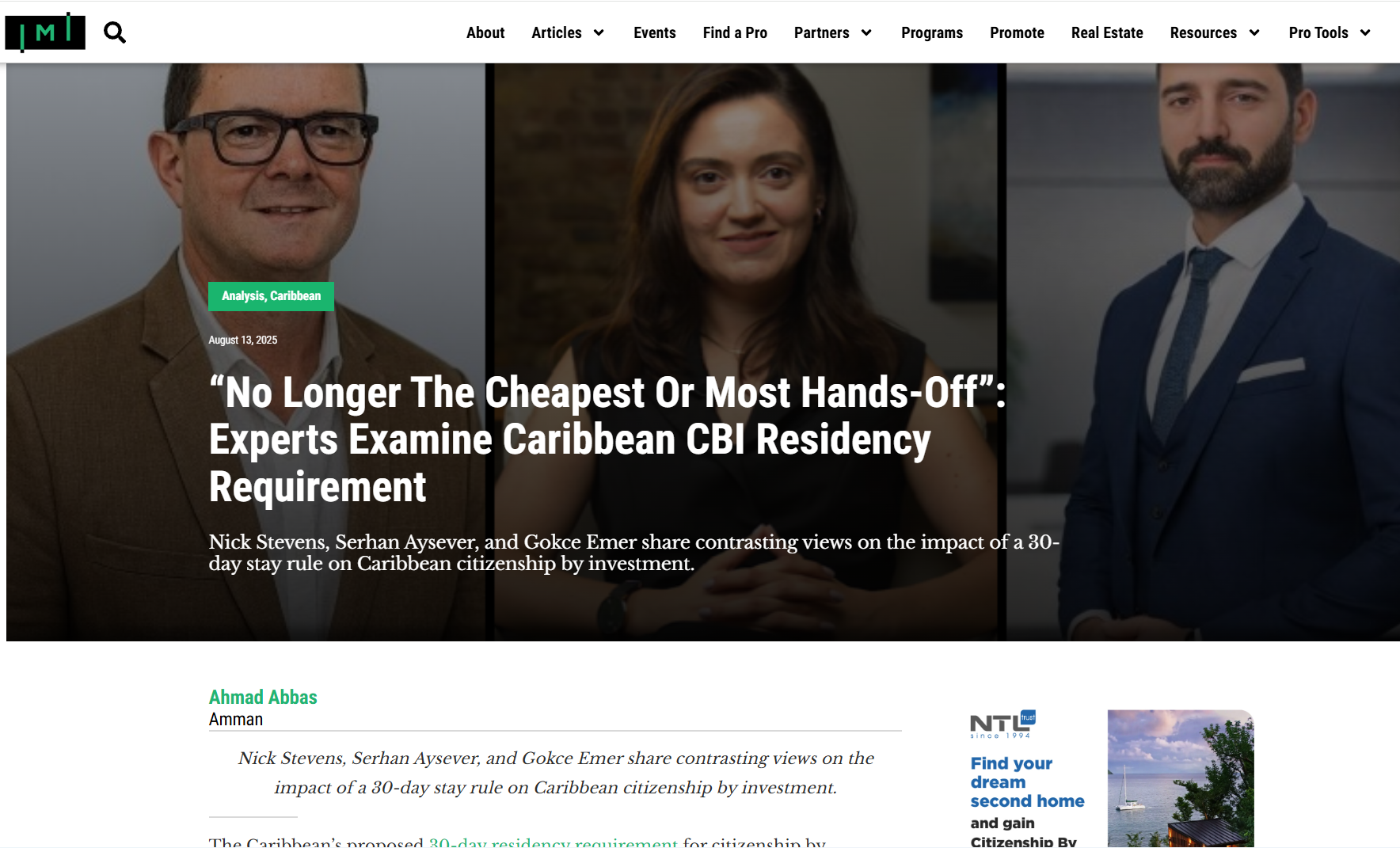 “No Longer the Cheapest or Most Hands-Off”: Experts Examine Caribbean CBI Residency Requirement