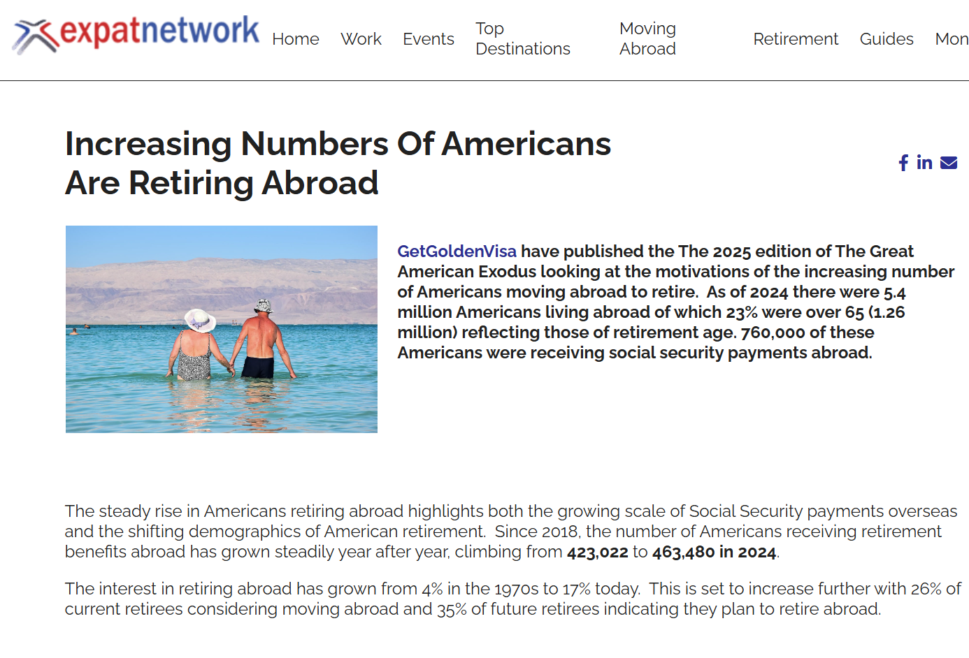 Increasing Numbers Of Americans Are Retiring Abroad